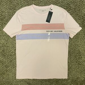 Tommy Hilfiger Men’s Pink Logo Crew Neck Short Sleeve T-Shirt Size L